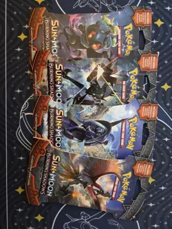Pokemon TCG Burning Shadows Sleeved Booster Pack Art Set - Image 1