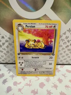 Persian 42/64 Jungle 1st Edition Uncommon Regular 1999 WOTC Pokemon TCG MP - Image 1