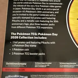 POKEMON DAY 2026 COLLECTION - 30TH ANNIVERSARY - BRAND NEW & SEALED - INHAND ✅ - Image 4