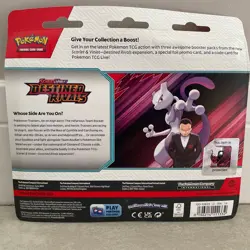 Pokemon TCG Destined Rivals 3 Pack Blister (Zebstrika) Factory Sealed - Image 3