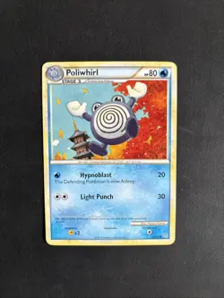 Pokemon TCG Poliwhirl HGSS Unleashed 37/95 Regular Uncommon Non Holo - LP - Image 1