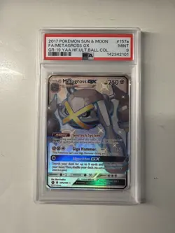 2017 Pokemon Sun & Moon Metagross GX Full Art Ultra Collection #157a/145 PSA 9 - Image 1