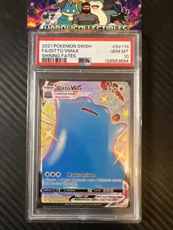 Pokemon Ditto VMAX SV119/SV122 - Full Art - Shining Fates - PSA 10 - Image 1