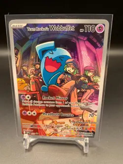 Team Rocket’s Wobbuffet SVP 203 Pokemon Center Exclusive Stamped Promo NM - Image 1