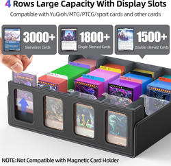 Miroddi Trading Card Storage Box, 3000+ MTG Deck Box, Commander Card Deck Case w - Image 2