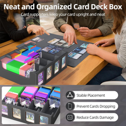 Miroddi Trading Card Storage Box, 3000+ MTG Deck Box, Commander Card Deck Case w - Image 3