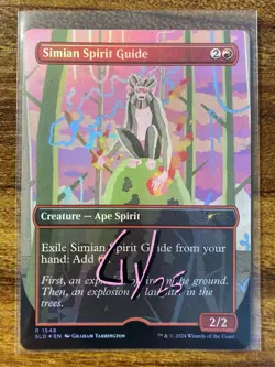 MTG✨Signed SIMIAN SPIRIT GUIDE Artist Proof FOIL✨SLD Prismatic Nightmares RARE - Image 2