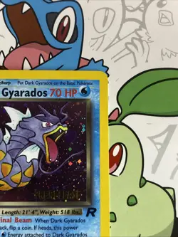 Pokemon Dark Gyarados #8 Team Rocket Prerelease Holo- LP - Image 5