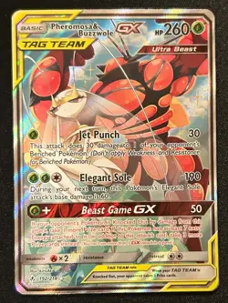 Pheromosa & Buzzwole GX 192/214 Alternate Full Art - Pokemon TCG Unbroken bonds - Image 1