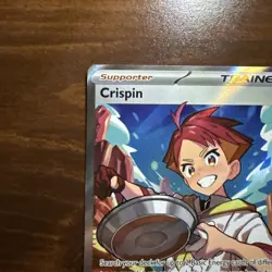 Pokemon Trainer Crispin TCG Full Art Holo Ultra Rare Card 164/142 NM Condition - Image 2