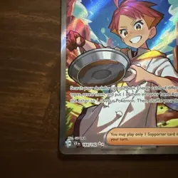 Pokemon Trainer Crispin TCG Full Art Holo Ultra Rare Card 164/142 NM Condition - Image 5
