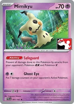 1x Mimikyu (#097/193) NM Eng Pokemon - Prize Pack Series - Image 1