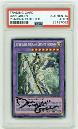 PSA Signed Dan Green Buster Blader, The Dragon Destroyer Swordsman MP16-EN210 - Image 1