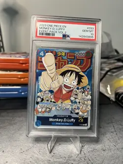 One Piece CCG Monkey.D.Luffy Event Pk. Vol. 2 P-033 PSA 10 Gem Mint - Image 1