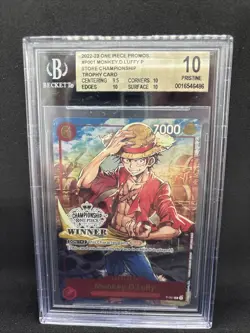 2022-23 One Piece Store Championship Winner Monkey D Luffy P-001 BGS 10 PRISTINE - Image 1