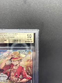 2022-23 One Piece Store Championship Winner Monkey D Luffy P-001 BGS 10 PRISTINE - Image 2