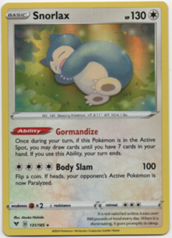 Pokemon TCG Snorlax 131/185 Vivid Voltage Holo Card NM Condition - Image 1