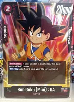 Dragon Ball Super Fusion World CCG Card - Son Goku (Mini) DA (FB04-012 SR) - Image 1