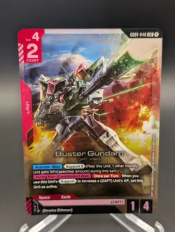 Buster Gundam GD01-046 LR Foil Newtype Rising Card Game GAT-X103 Near Mint TCG - Image 1