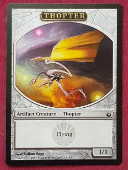 Magic The Gathering MIRRODIN BESIEGED THOPTER token card MTG - Image 1