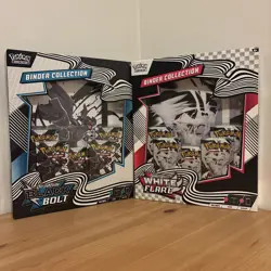 Pokemon TCG Black Bolt White Flare Binder Collection Set Lot Of 2 Brand New 2025 - Image 1