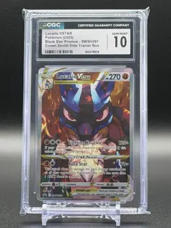 Pokemon Lucario VSTAR Black Star Promo Holo SWSH291 Crown Zenith CGC 10 - Image 1
