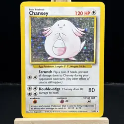 Chansey 3/102 Base Set Holo Rare Pokemon Card 1999 WOTC TCG Vintage Pokemon - Image 1
