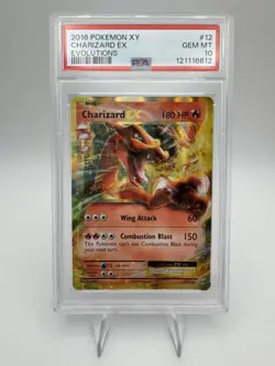 2016 POKEMON XY EVOLUTIONS CHARIZARD EX HOLO #12 PSA 10 GEM MINT - Image 2