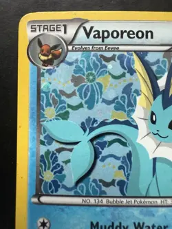 Pokemon Vaporeon Black White Holo Promo BW89 (LP) - Image 2