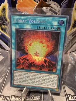 Jurrac Volcano Yu-Gi-Oh! Secret Rare 1st Ed BLMM-EN019 - Image 1