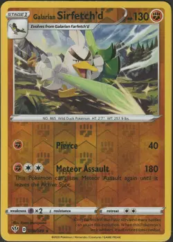 Galarian Sirfetch'd 098/189 Reverse Holo Darkness Ablaze Pokemon Card - Image 1