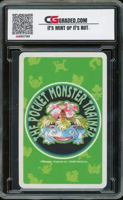 1996 Pokemon Playing Card Venusaur Green Back ~ 4 of Spades Tentacool ~ CG 10 - Image 2