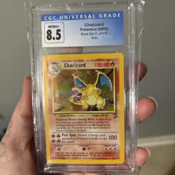 Pokemon 2000 Charizard Base Set 2 Unlimited Holo Card BGS 8.5 Amazing Swirl!!! - Image 1