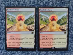 MAGIC THE GATHERING MTG: 2x SUNBILLOW VERGE RARE LAND W/R AETHERDRIFT NM - Image 1