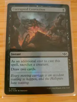 MTG Corrupted Conviction (FOIL) 0084 Outlaws of Thunder Junction M/NM - Image 1