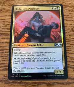 MTG FOIL Indulging Patrician - Core Set 2021 UC MAGIC THE GATHERING LP - Image 1