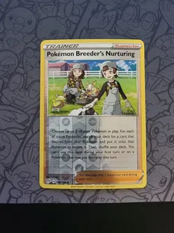 Pokemon: Pokemon Breeder's Nurturing 166/189 Rev Holo Darkness Ablaze - NM -T185 - Image 1