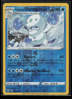 Galarian Darmanitan 044/189 Pokemon Darkness Ablaze Reverse Holo Rare Near Mint - Image 1