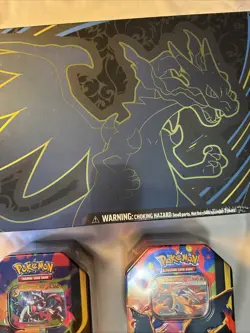 Pokemon Charizard Bundle- Mega ex UPC, + 2 Tins - Image 2