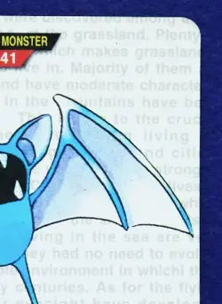 Zubat Carddass 041 Bandai Red 1996 Nintendo Vintage Pokemon Card Japanese F/S - Image 3