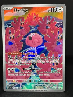 Pokemon Card TCG Flamigo 227/193 Holo Illustration Rare Paldea Evolved Art34 - Image 1