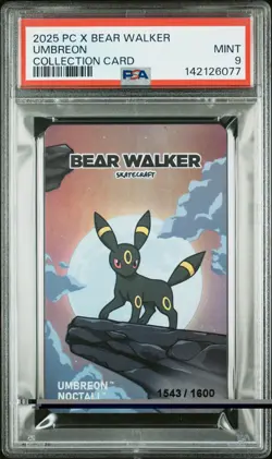 Pokemon Umbreon Pokemon Center X Bear Walker Collection Card PSA 9 - Image 1