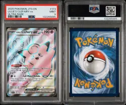 Pokemon TCG Lillie's Clefairy ex 173 Illustration Rare Holo Card PSA 9 MINT - Image 1
