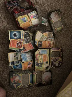 HUGE POKEMON COLLECTION RARES! UNCOMMONS! COMMONS ENERGY CODE CARDS BULK!! 5 TIN - Image 1
