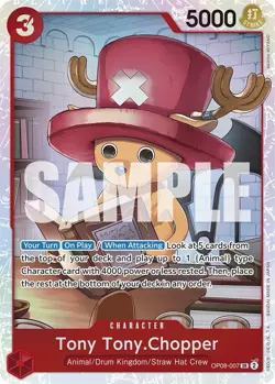 Tony Tony.Chopper English (RED) OP08-007 card One Piece CCG - Image 1