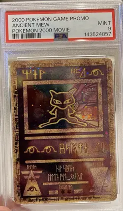 Pokemon 2000 Movie Ancient Mew Holo PSA 9 Mint Card Promo - Image 1