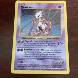 Mewtwo 10/102 Holo Rare Base Set (Shadowless) Pokemon Card - Image 1