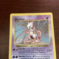 Mewtwo 10/102 Holo Rare Base Set (Shadowless) Pokemon Card - Image 3