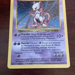 Mewtwo 10/102 Holo Rare Base Set (Shadowless) Pokemon Card - Image 4