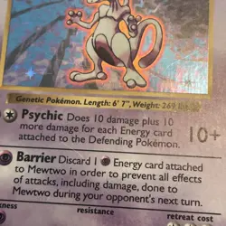 Mewtwo 10/102 Holo Rare Base Set (Shadowless) Pokemon Card - Image 5